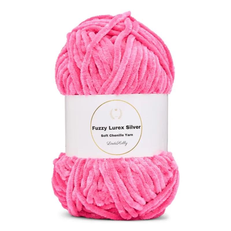 LindeHobby Fuzzy Chenille Silver Lurex